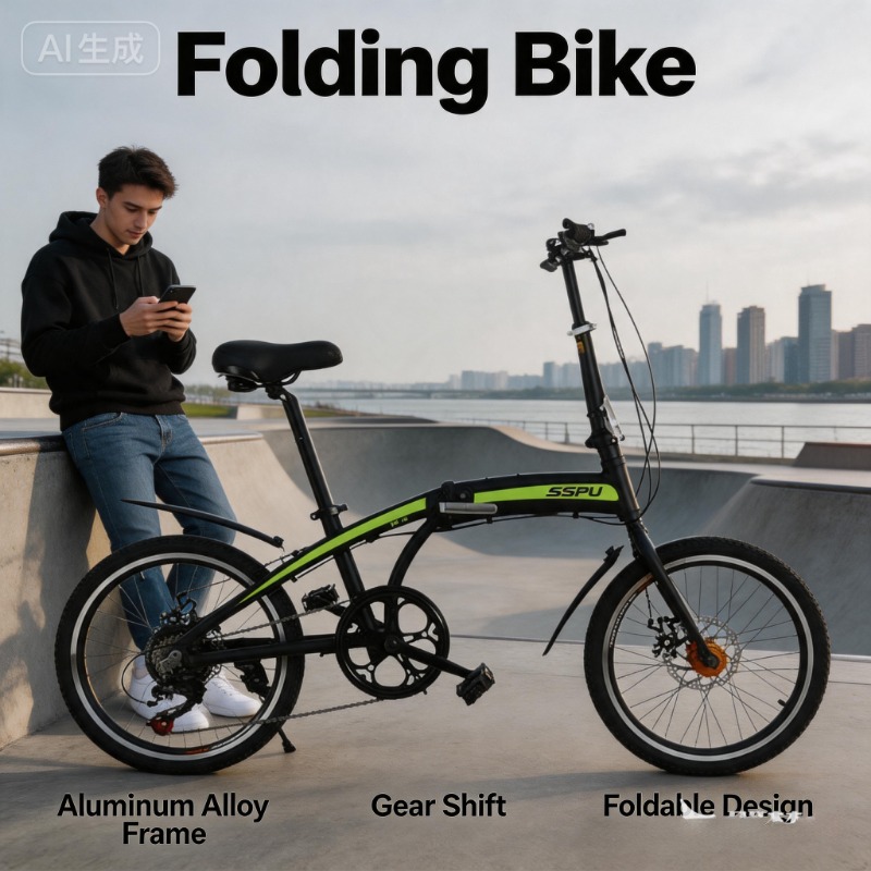 Commuting With Bike - دراجة قابلة للطي خفيفة الوزن مقاس