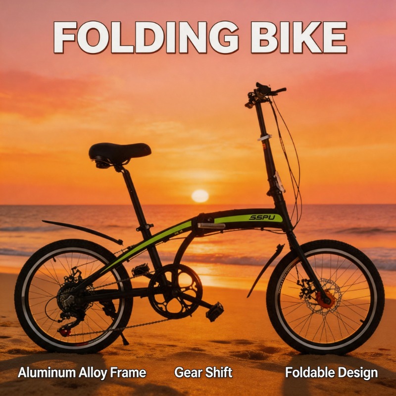 Commuting With Bike - دراجة قابلة للطي خفيفة الوزن مقاس