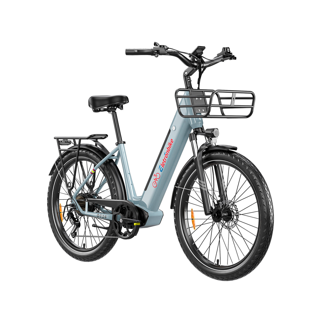 Commuting With Bike - دراجة كهربائية ELETRONBIKE OC26 بمحرك خلفي