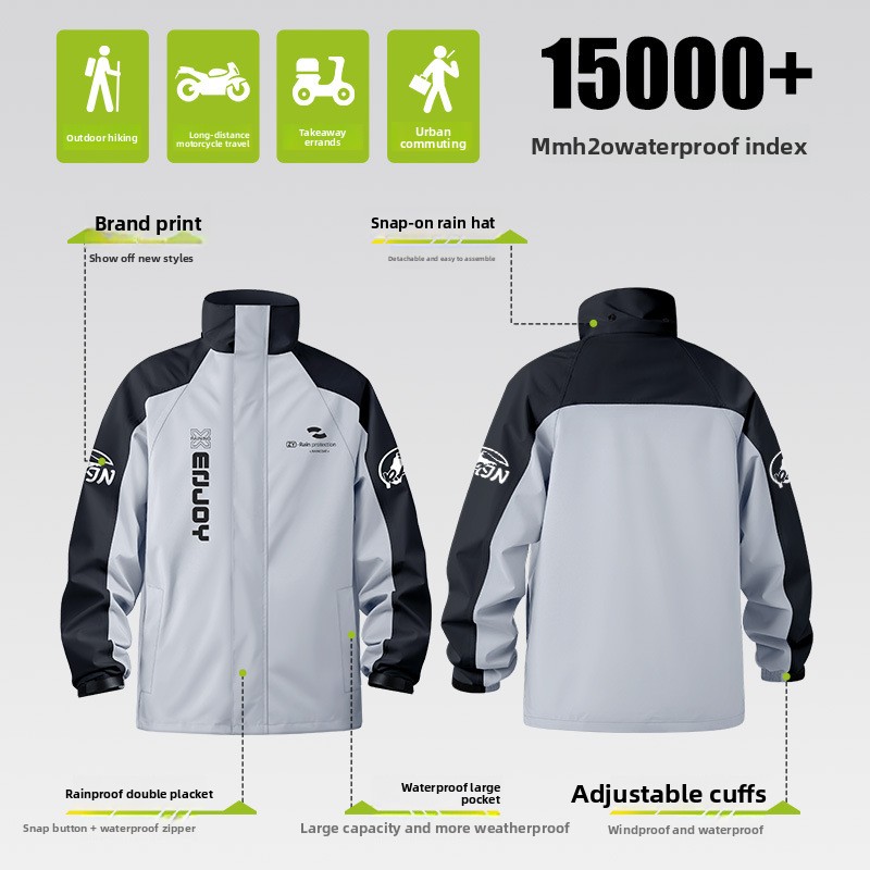 بدلة مطر للدراجات النارية مكون - مراجعة Cycling Rain Jacket Commute وسعره